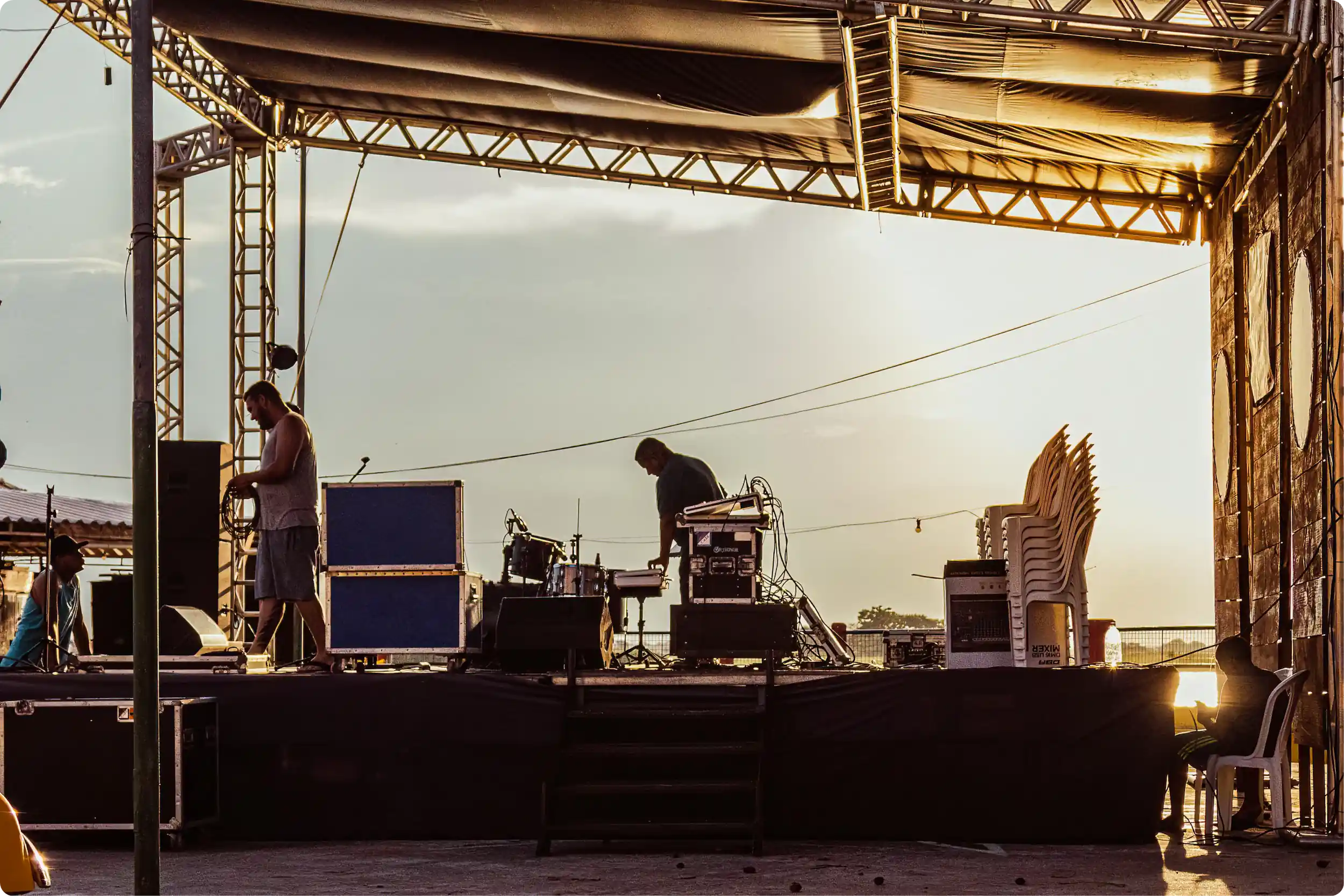 Stage being set up